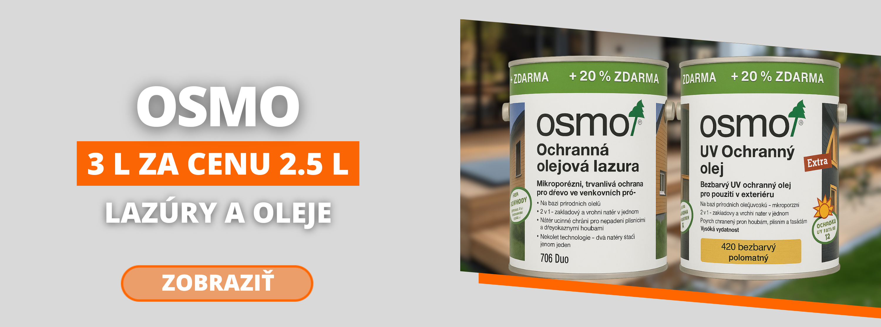 Osmo 3 l za cenu 2,5 l